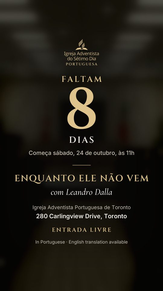 Cartaz de 16 out: Faltam 8 dias
