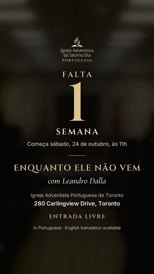 Cartaz de 17 out: Falta 1 semana
