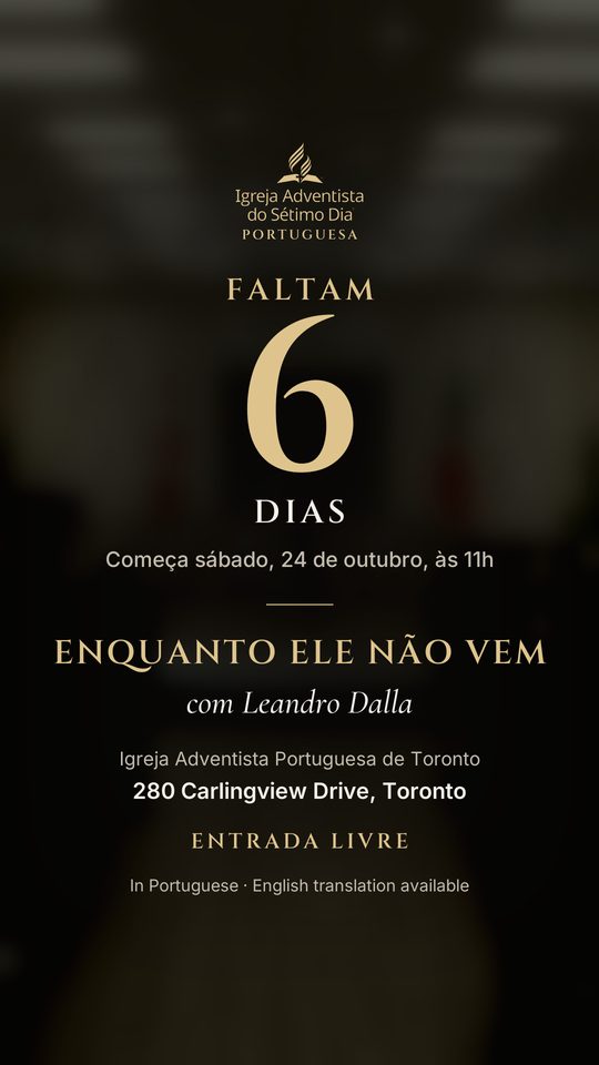 Cartaz de 18 out: Faltam 6 dias