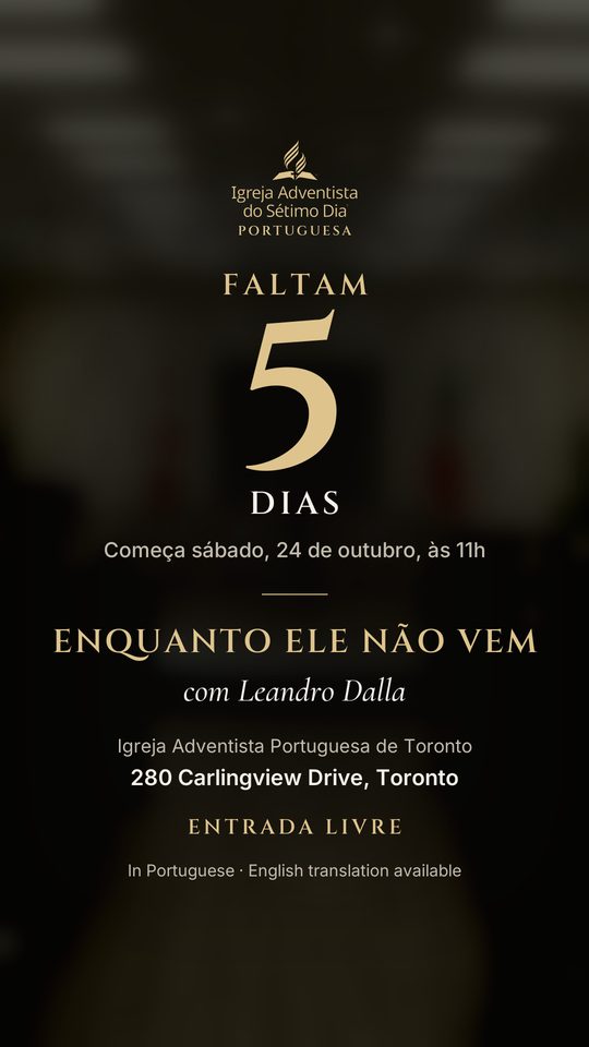 Cartaz de 19 out: Faltam 5 dias