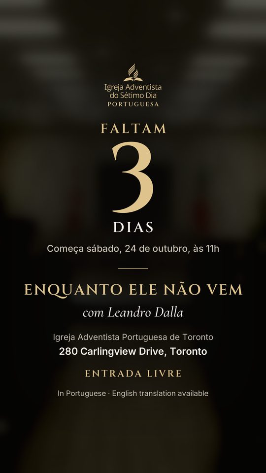 Cartaz de 21 out: Faltam 3 dias