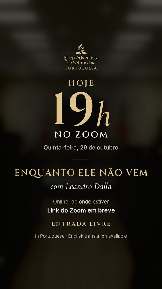 Cartaz de 29 out: Hoje 19h no Zoom